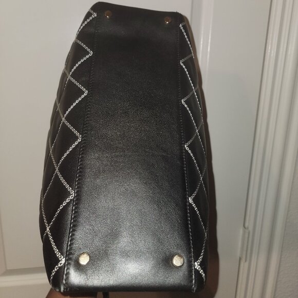 π RARE KATE SPADE LEATHER QUILTED TOTE with KATE SPADE DUST BAG BUNDLE - Picture 7 of 9